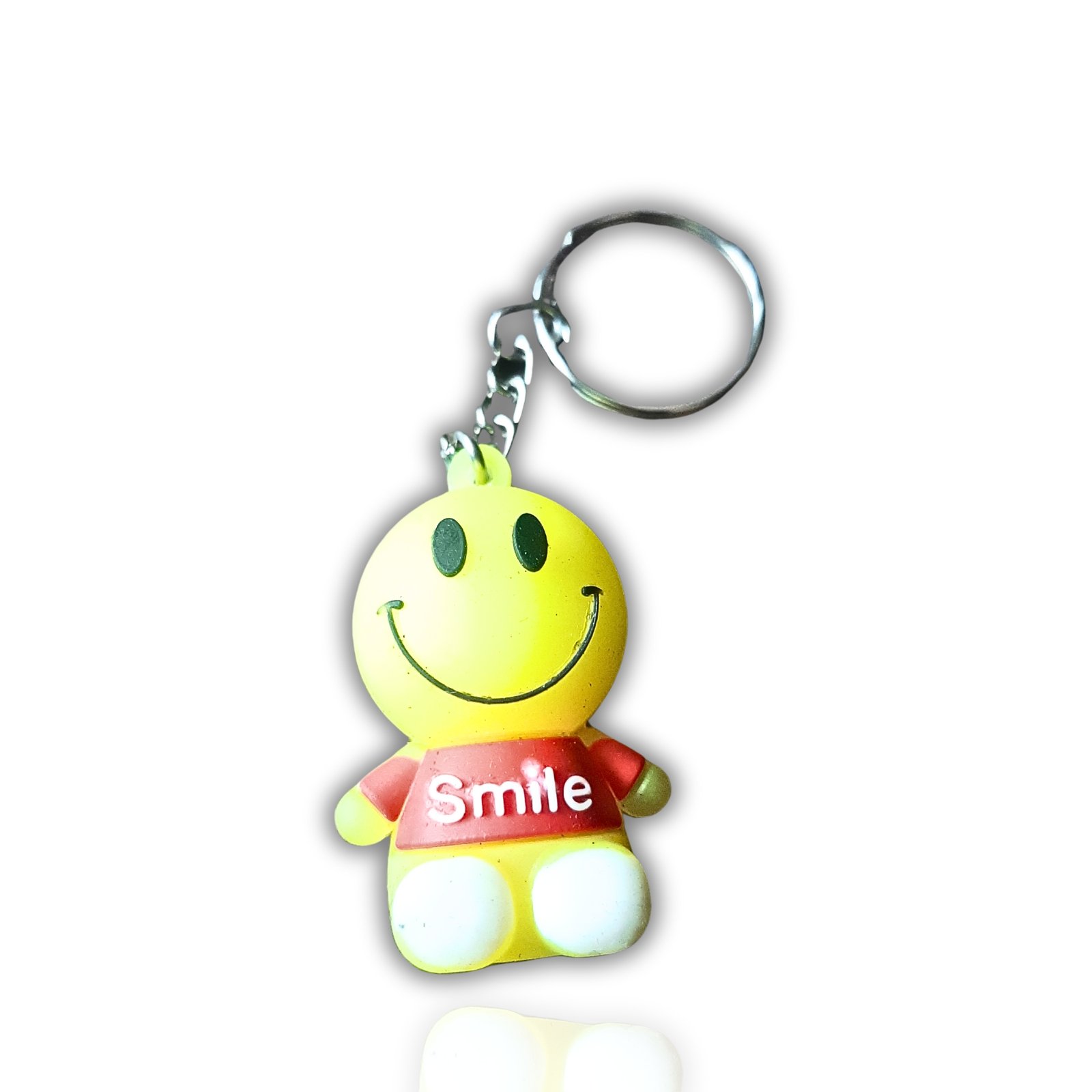 Smiley PVC Rubber Keychain-Front - Sadhya Mart