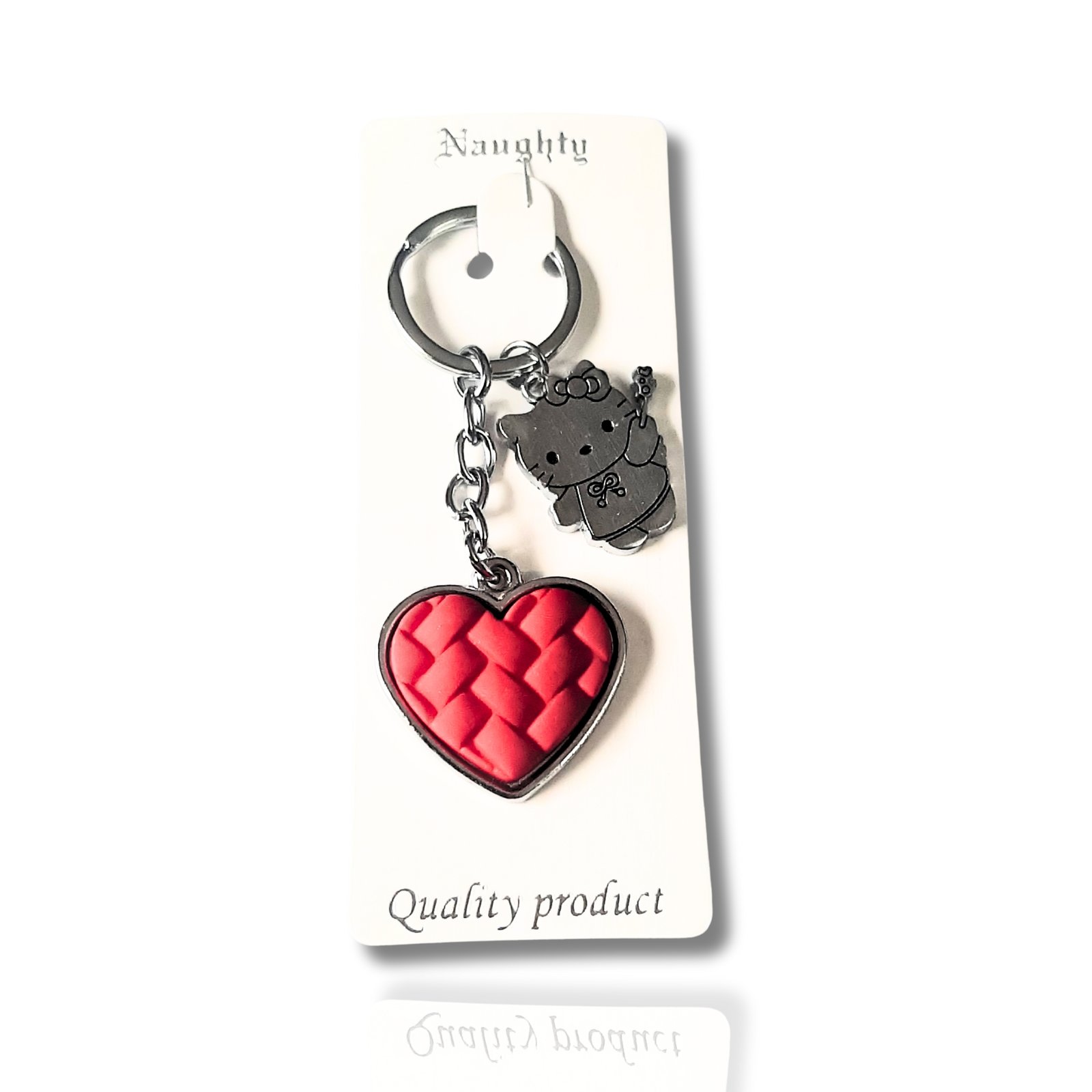 Heartfelt Charm Kitty Keychain- Sadhya Mart (1)