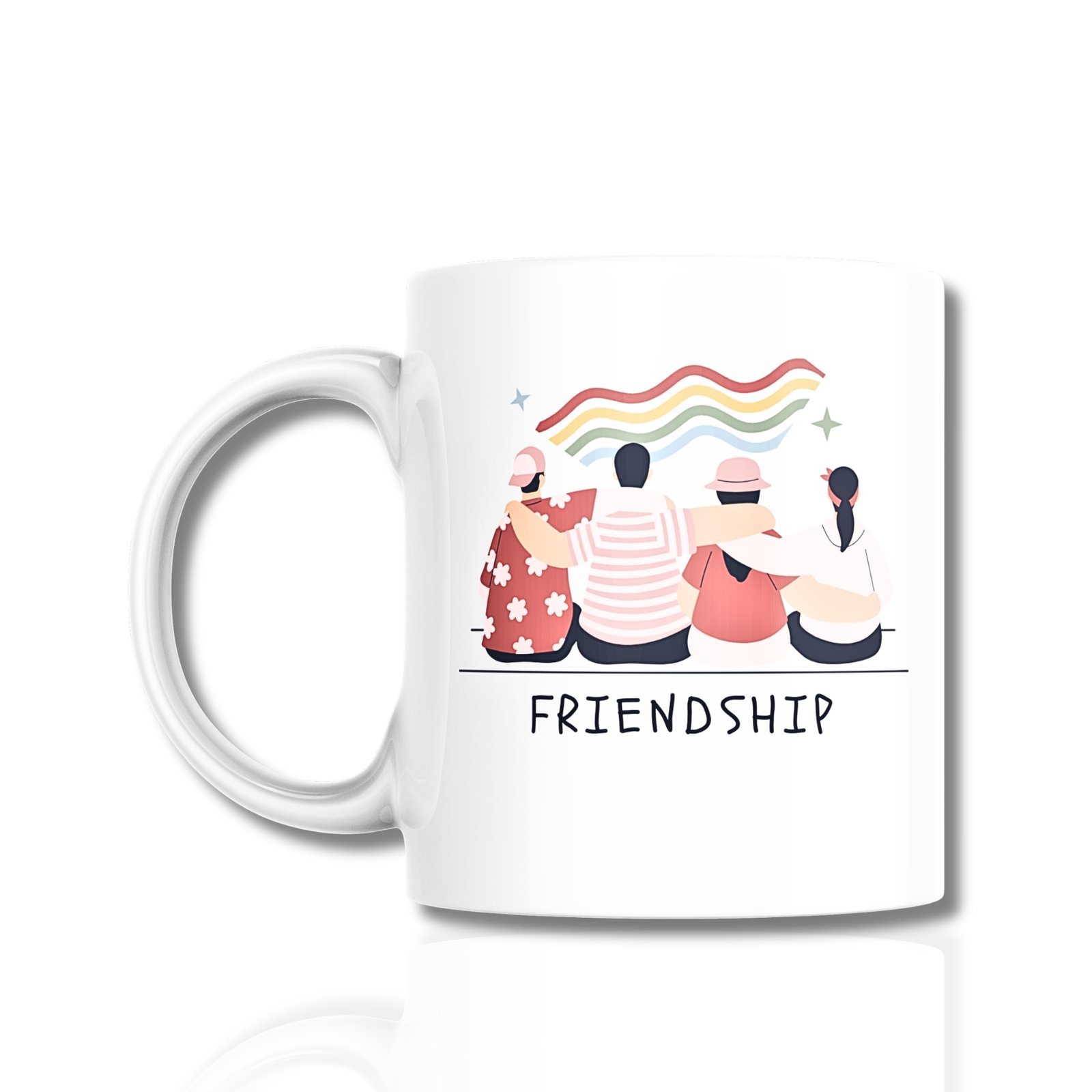 Happy Friends Ceramic Mug Front _ Sadhya Mart