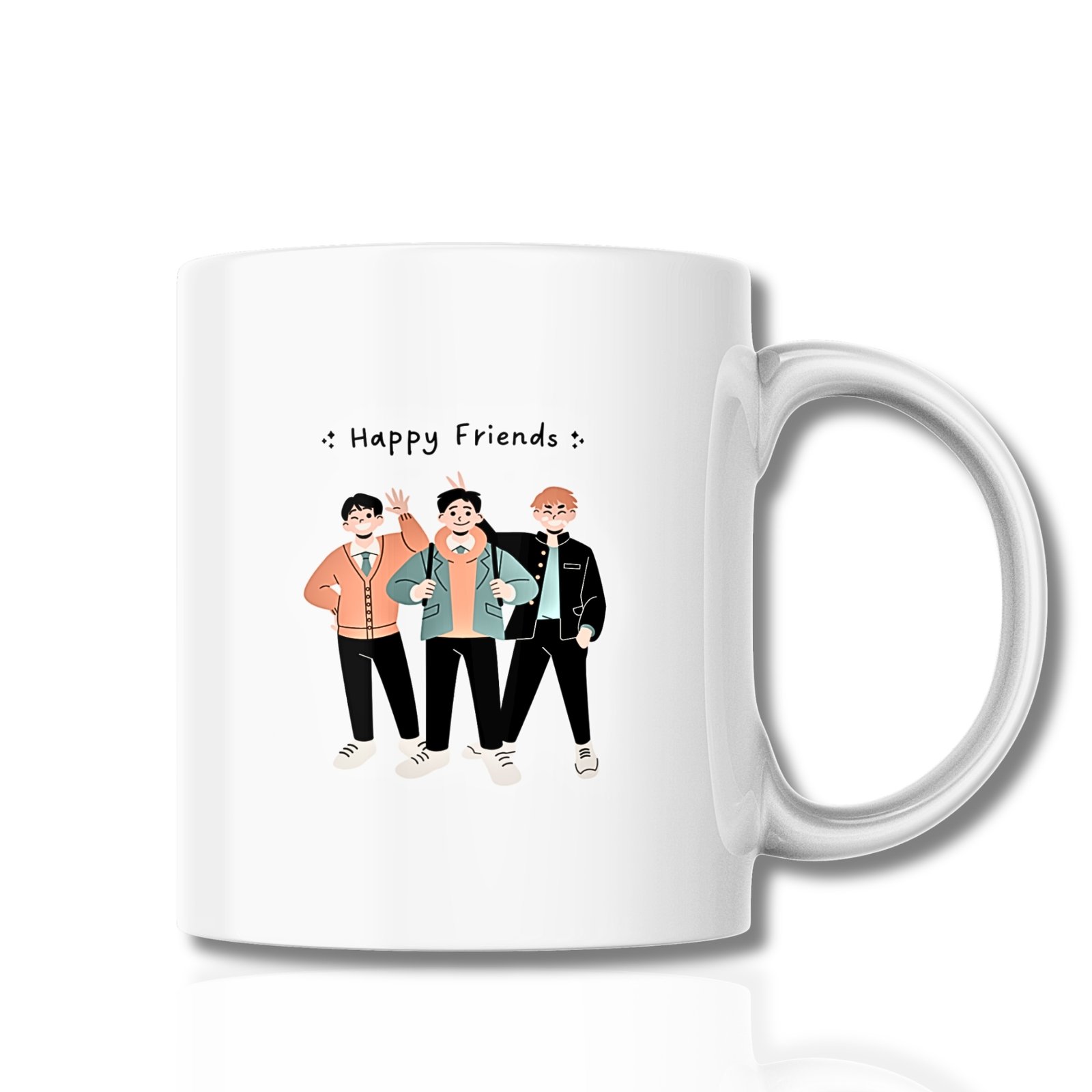 Happy Friends Ceramic Mug Back_ Sadhya Mart