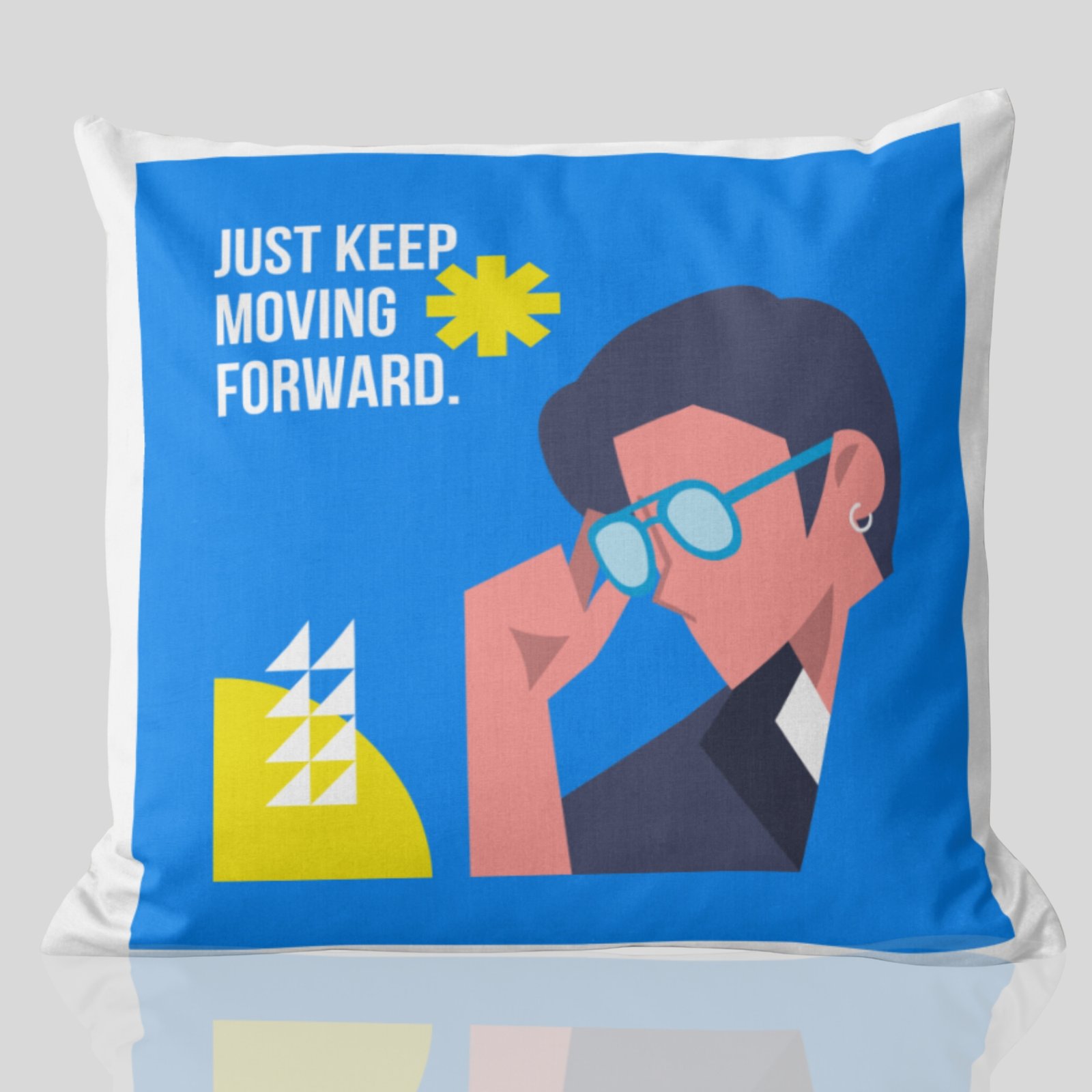 Just Keep Moving Forward Cushion - Sadhya Mart