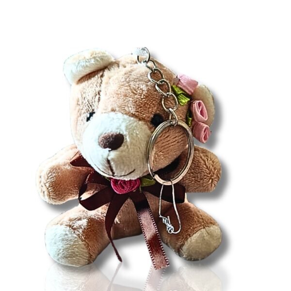 Adorable Peach Teddy Bear Keychain02