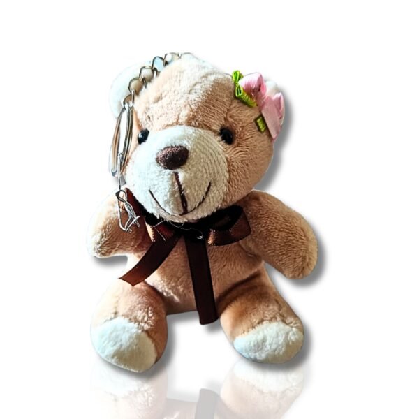 Adorable Peach Teddy Bear Keychain-01