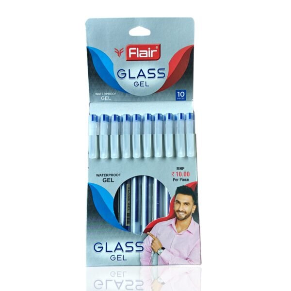 Flair Glass Gel Pen Set of 10- Sadhya Mart (4)