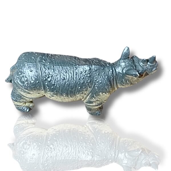 Realistic Rhinoceros 10cm Plastic Toy,- Sadhya Mart (2)