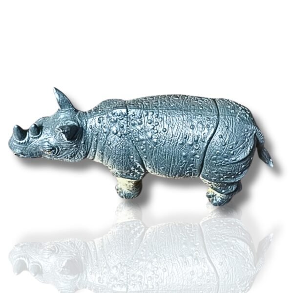 Realistic Rhinoceros 10cm Plastic Toy,- Sadhya Mart (3)